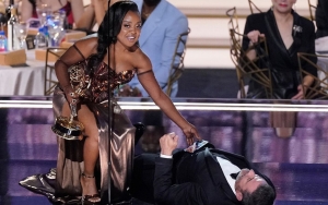 Jimmy Kimmel Admits Playing Dead During Quinta Brunson's Emmy Speech Is 'Weird'
