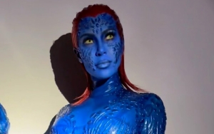 Kim Kardashian Praised for Nailing X-Men's Mystique Costume for Halloween 
