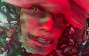 Heidi Klum Completely Disguised in Giant Worm Costume for Halloween