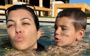 Kourtney Kardashian Laughs After Son Reign Curses at Her  