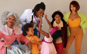 Beyonce, Jay-Z and Their Three Kids Pose Together as Proud Family for Halloween 