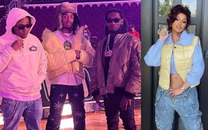 Quavo Reunites With Offset and Cardi B at Takeoff's Wake