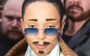 Doja Cat Wears Fake Eyelashes All Over Face at Paris Fashion Week