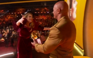 Adele Beaming as She Finally Meets Dwayne Johnson at 2023 Grammys 1 Year  After Wishing to See Him
