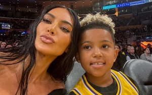 Kim Kardashian's Son Saint Rocks Blonde Hair During Birthday Outing