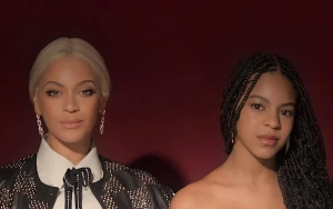 Beyonce and Daughter Blue Ivy Match in White Gowns at Cecred Event