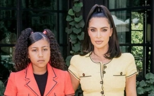 Kim Kardashian and Daughter North West Go Color-Coordinated at Lakers Game
