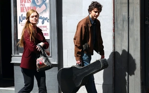 Timothee Chalamet and Elle Fanning Couple Up on Set of Bob Dylan Biopic