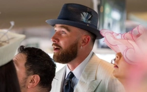 Travis Kelce Attends Kentucky Derby Without Taylor Swift, Celebrates After Winning His First Bet