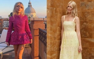 Sabrina Carpenter Channels Claudia Schiffer in Versace's Iconic Checkerboard Dress