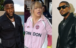 Kevin Hart Praises 'Amazing' Latto and Usher Despite Looking Bored During Their Night Out