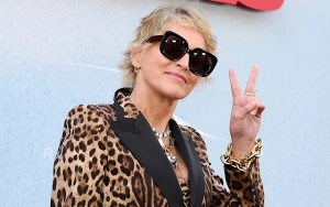 Sharon Stone Strips Down to Vibrant Skimpy Outfit to Show Off Painting Skills