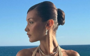 Bella Hadid Takes Flower-Filled Bus in New York City