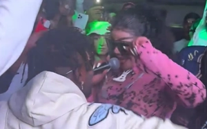 Lil' Kim and Antonio Brown Pack on Major PDA During Steamy Night Out