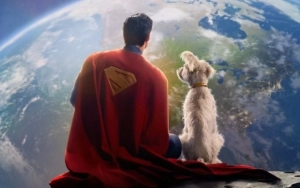 Superman Sitting on the Moon With Krypto the Superdog in New Pic From James Gunn's Movie