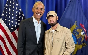 Eminem Watches Barack Obama Raps 'Lose Yourself' at Kamala Harris' Detroit Rally