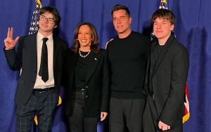Ricky Martin Joined by Young Twin Sons at Kamala Harris Rally