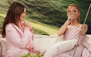Drew Barrymore Surprises Ariana Grande With Original Glinda Wand on Talk Show
