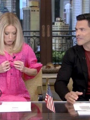 Kelly Ripa Suffers 'Wardrobe Emergency' at 'Live' Show Backstage