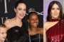 Angelina Jolie and Daughters Hang Out With Salma Hayek in Rome