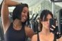 Kim Kardashian and Kelly Rowland Twinning in Gym