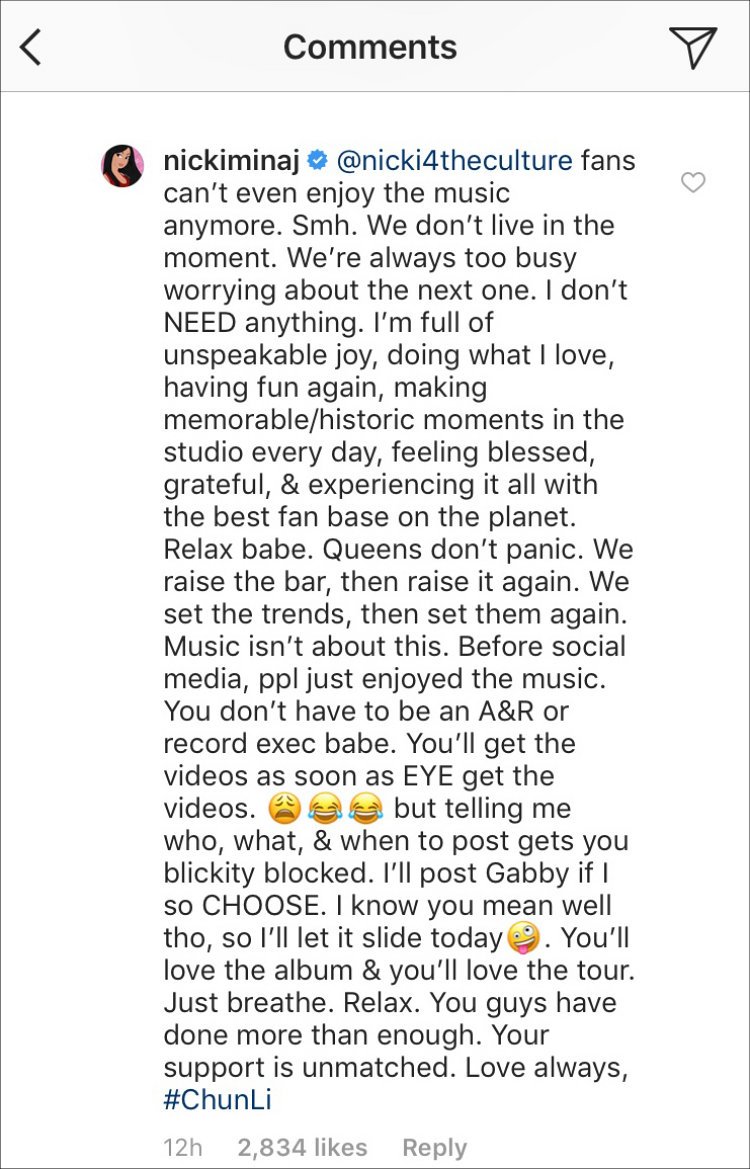 Nicki Minaj Claps Back