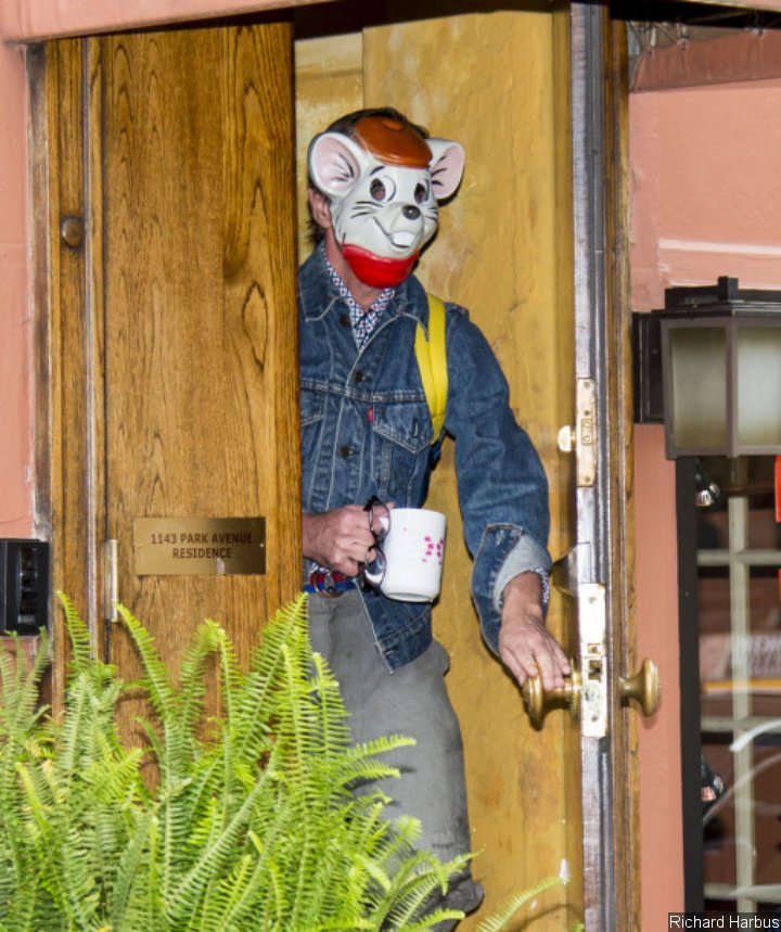 Andy Spade Wears a Bizarre Mouse Mask