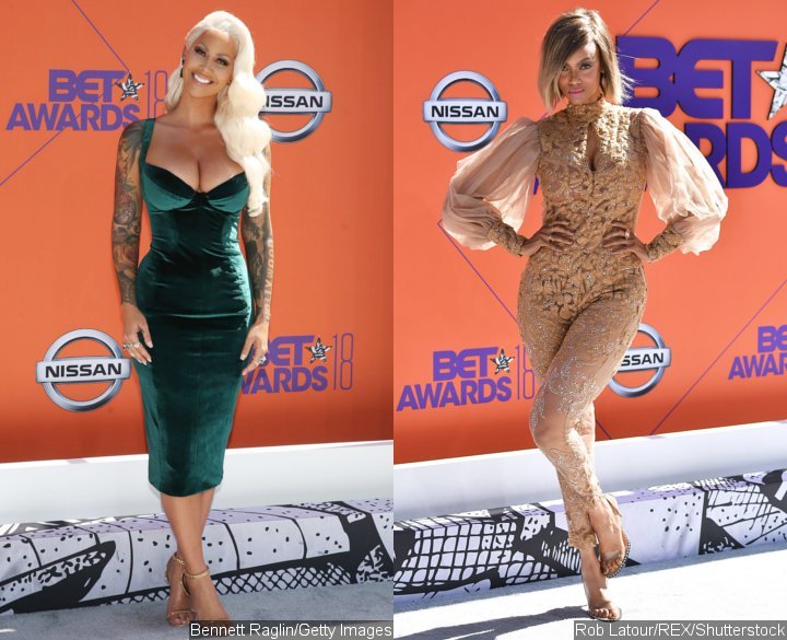 Amber Rose and Tyra Banks at the 2018 BET Awards