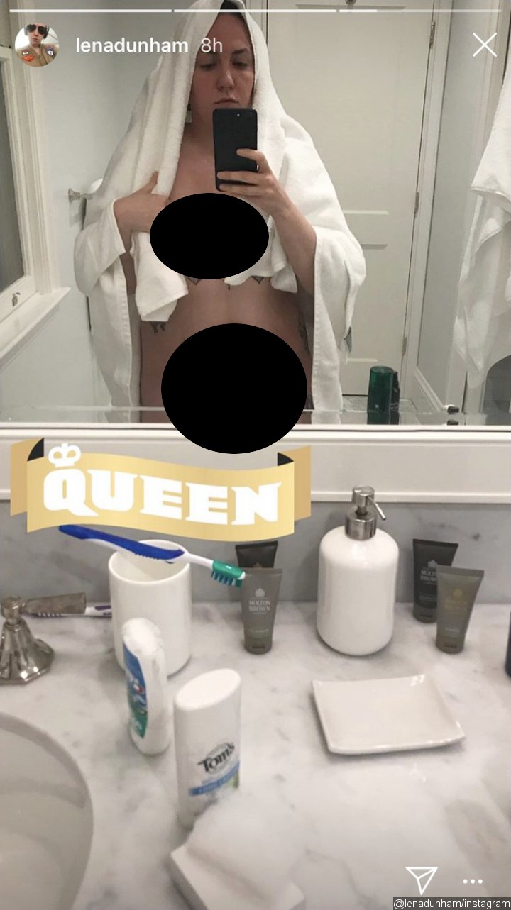 Lena Dunham bares all in new selfie