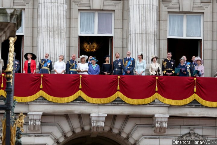 British Royals Watch RAF Flypast