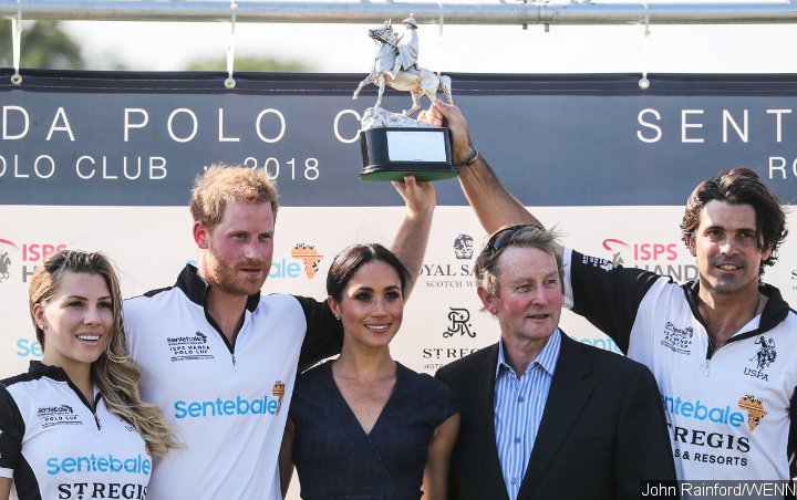Meghan Markle Gives Prince Harry Public Congratulatory Kiss at Polo Match