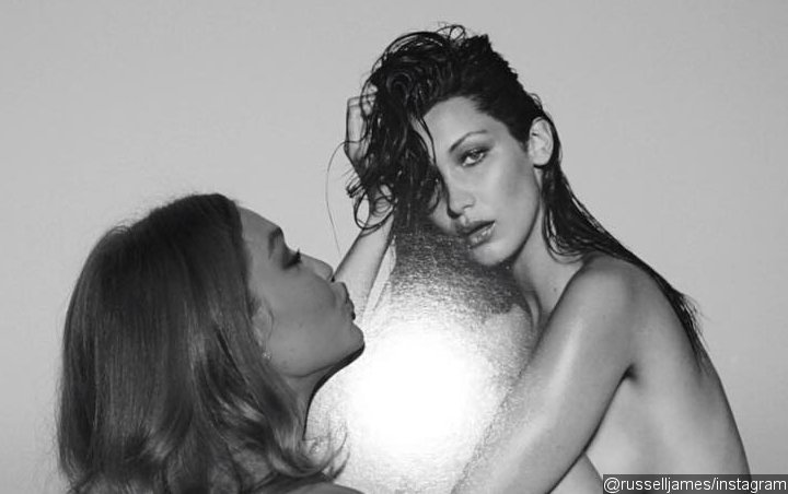 Photo: Gigi Hadid Kisses Sister Bella's Nude Photo for Russell James' Book