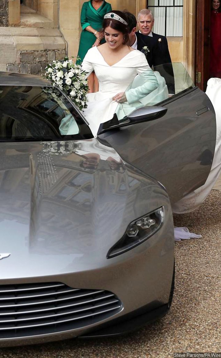 Princess Eugenie and James Brooksbank Ride James Bond's Car After Royal Wedding