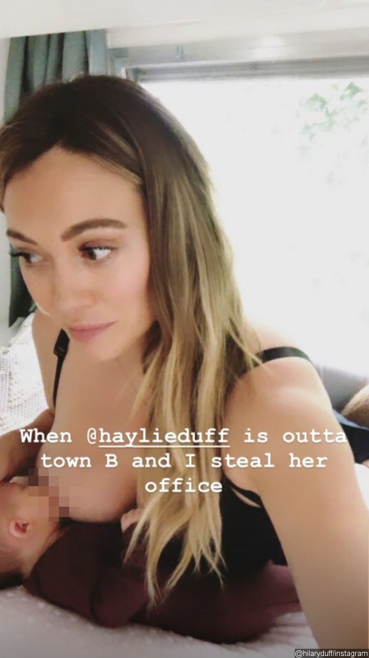 Hilary Duff Breastfeeding Daughter Banks