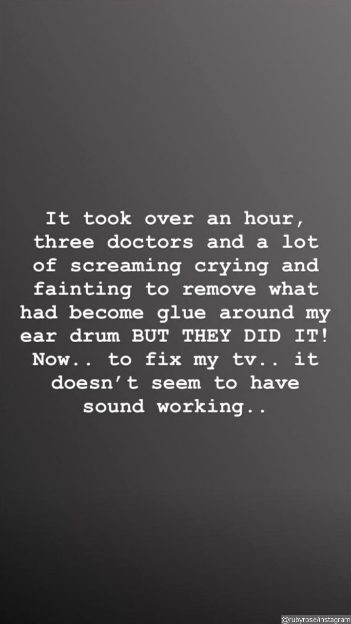 Ruby Rose Chronicles Scary Hospital Visit After Earplug Stuck in Her Ear
