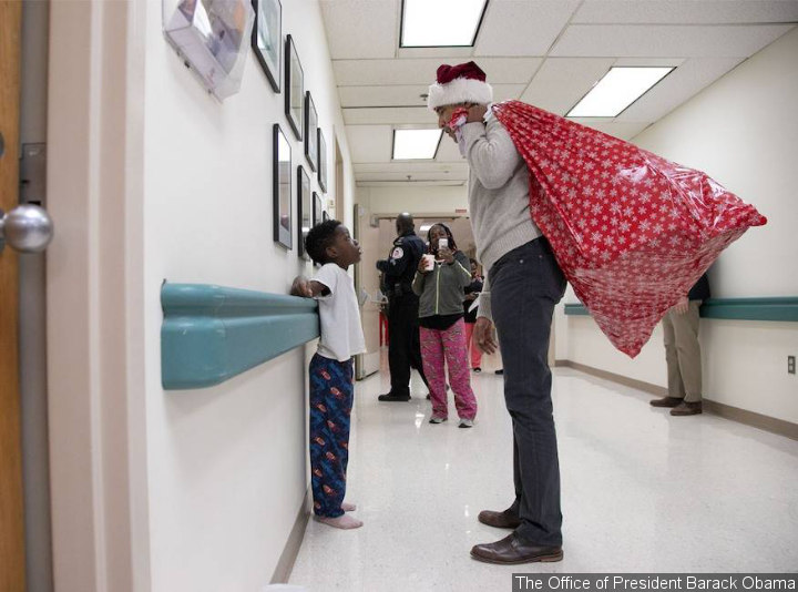 Obama with a child