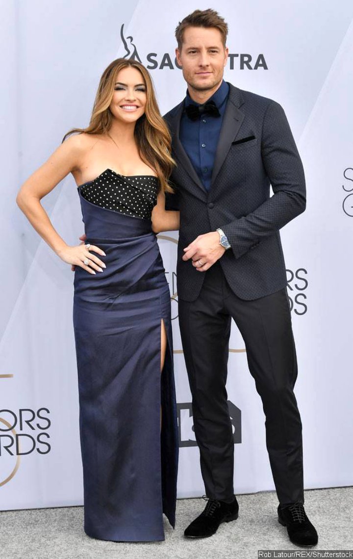 Justin Hartley and Chrishell Hartley at the 2019 SAG Awards