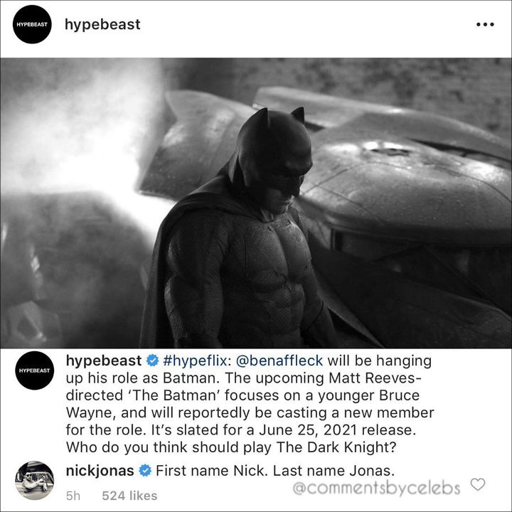 Nick Jonas Eyes 'The Batman' Role