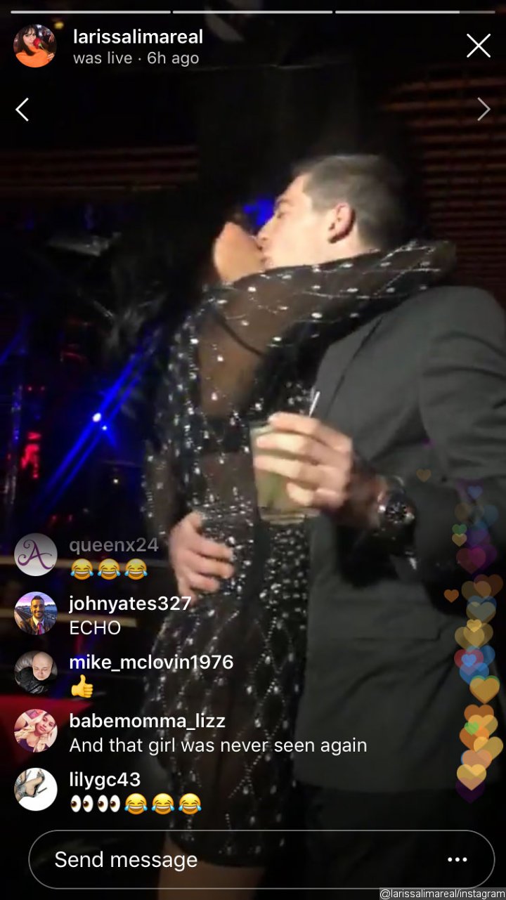 Larissa Dos Santos Lima and New BF Eric Make Out at Her Divorce Party.