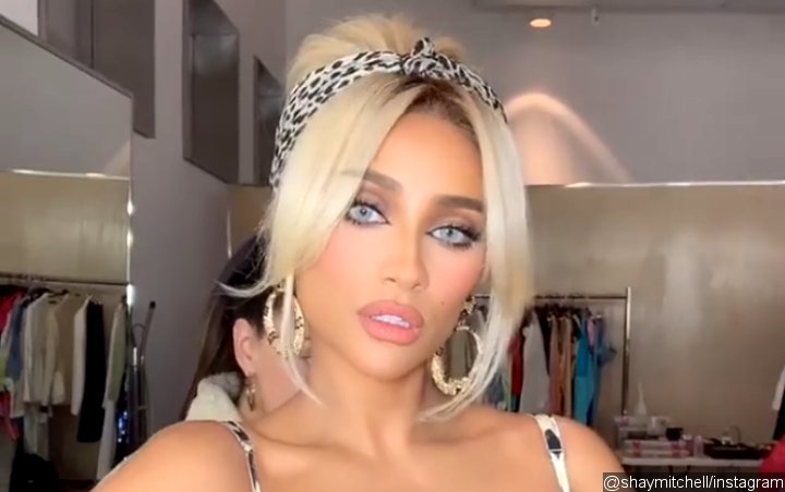 Shay Mitchell S Blonde Hair Debut Interrupted By Wardrobe