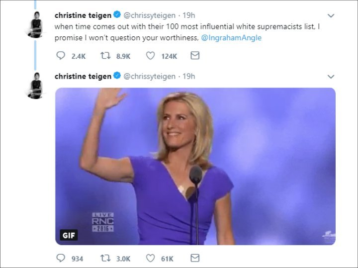 Chrissy Teigen's Twitter.