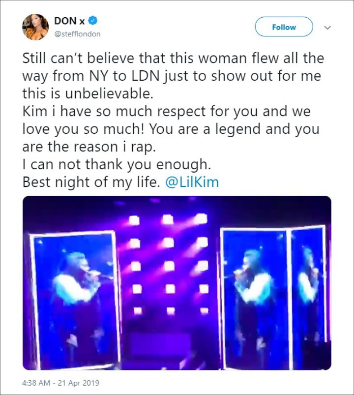 Stefflon Don's Twitter Post.
