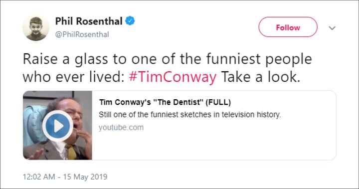 Phil Rosenthal Pays Tribute to Tim Conway Following the Veteran Actor's Death