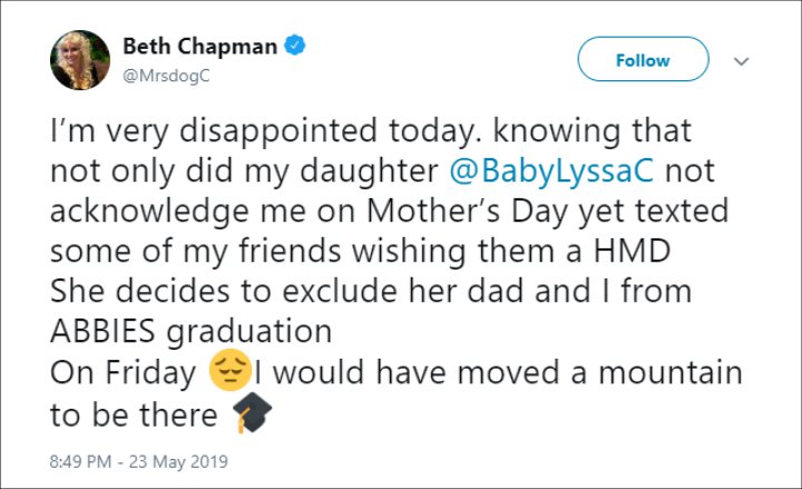 Beth Chapman Calls Out Stepdaughter Lyssa Chapman for Mother's Day Snub and Not Inviting Her to Grandaughter's Graduation Celebration