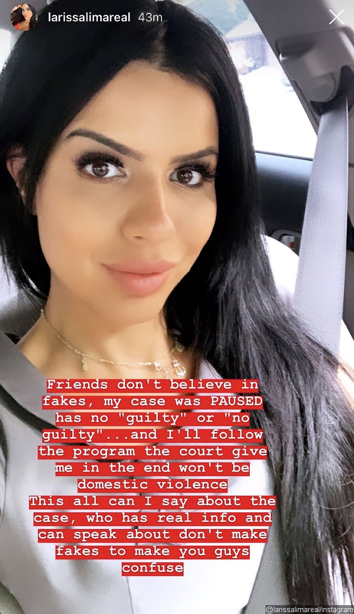 Larissa Dos Santos Lima's Instagram Stories.