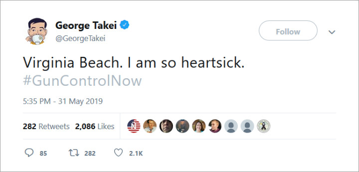 George Takei Reacted to Virginia Shooting