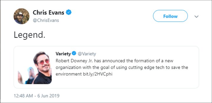 Chris Evans Praises Robert Downey Jr.'s Tech Initiative to Clean Up the Planet