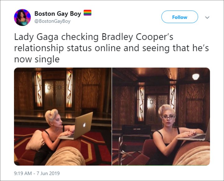 Twitter User Reacts to Bradley Cooper and Irina Shayk's Alleged Split With Lady GaGa Meme