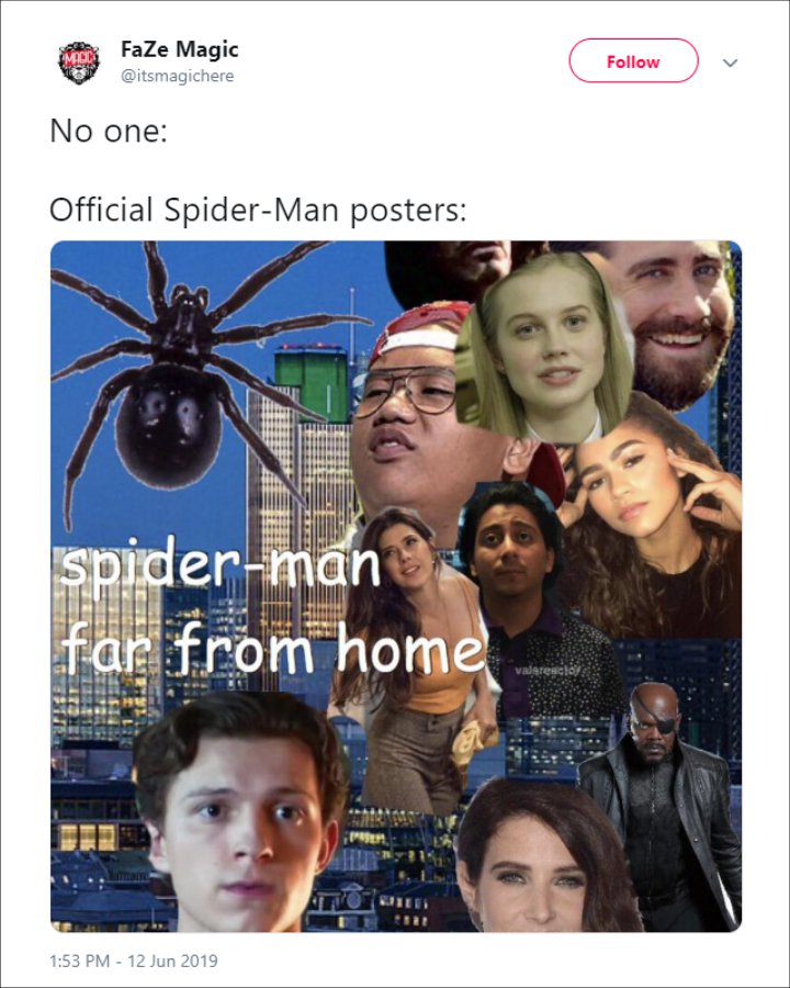 'Spider-Man: Far From Home' Fan Pokes Fun at Its Lame IMAX Poster