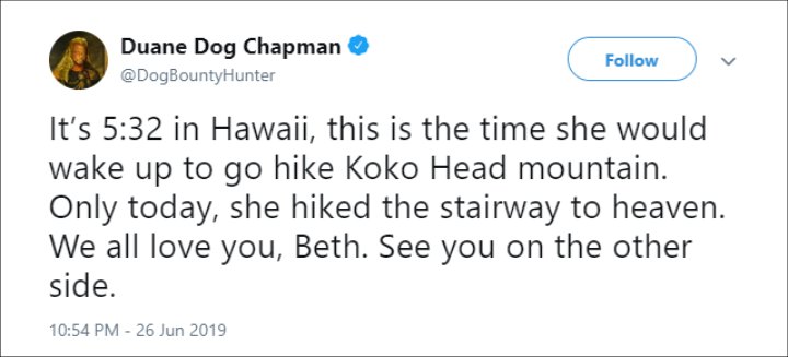 Duane Chapman Confirms His Wife Beth Has Passed Away